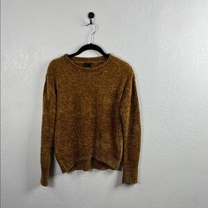 Rue21 Comfy Sweater Womens Sz L Brown Crew Neck Pullover Knit Ribbed Long Sleeve
